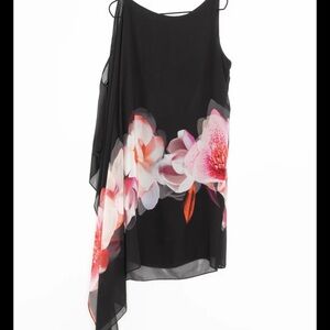 🌹Elegant Sheer Floral  Party Tunic Midi Sheer  Dress (PP 21” )